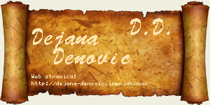 Dejana Denović vizit kartica